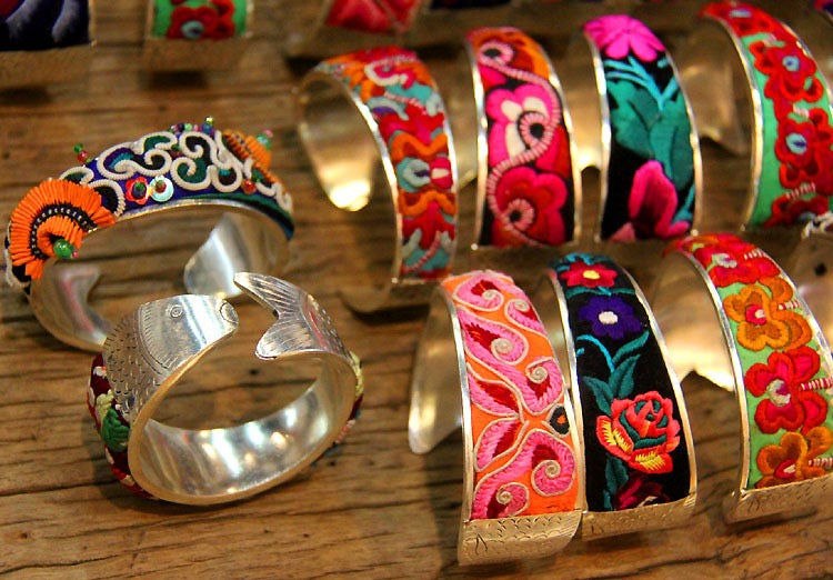 Festival Thread Blessing Miao hand-embroidered bangle restored image 3 source 004.jpg