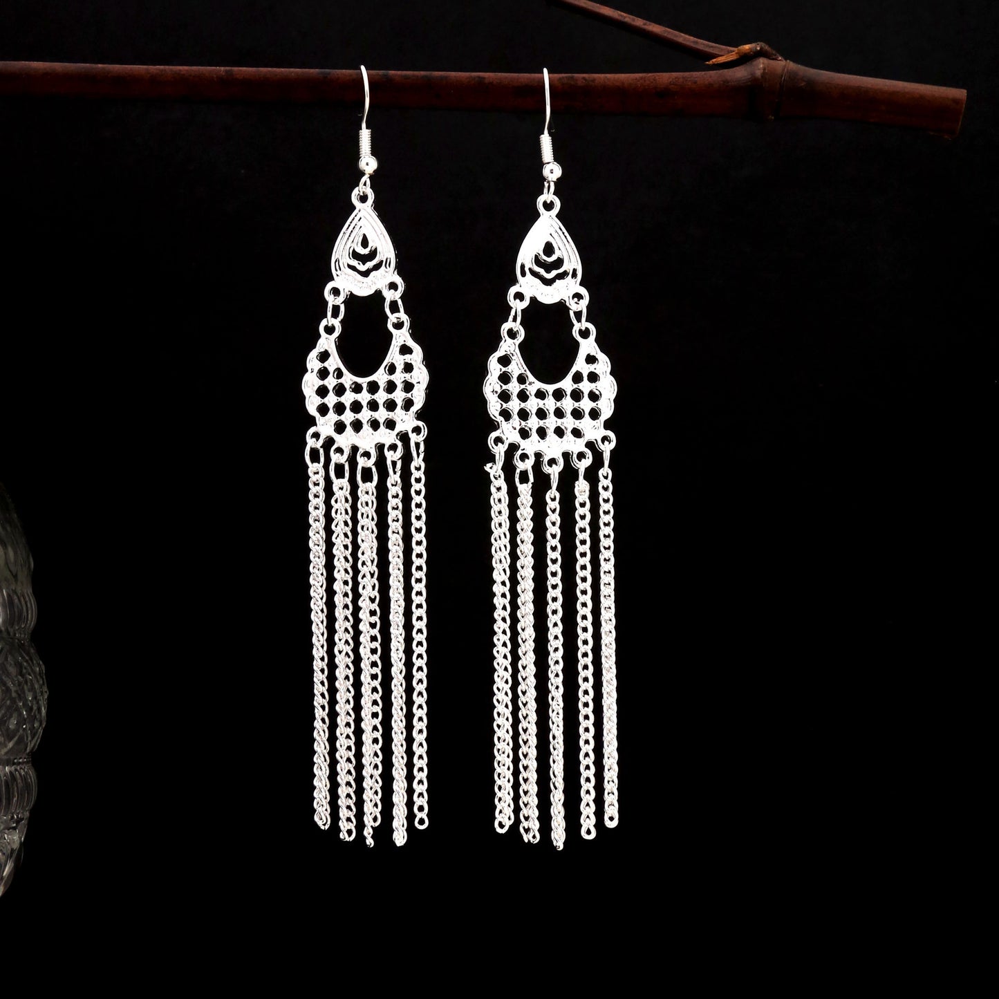 Cloud Lotus Drop-E5362 Miao-inspired earrings with Chinese-inspired cultural detail