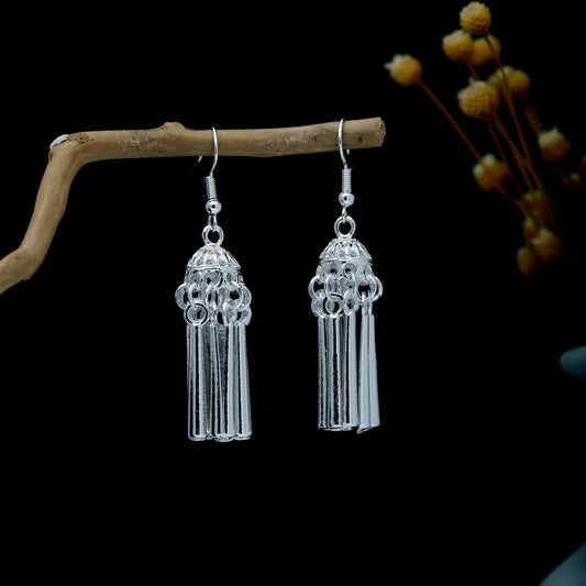 Dawn Family Lantern-E4678-1 Miao-inspired earrings with Chinese-inspired cultural detail