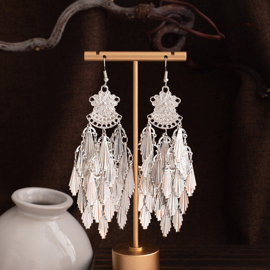 Dawn Heritage Knot-E6100-8 Miao-inspired earrings with Chinese-inspired cultural detail