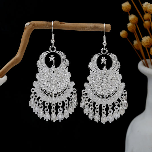Garden Silk Road-E2787-2 Miao-inspired earrings with Chinese-inspired cultural detail