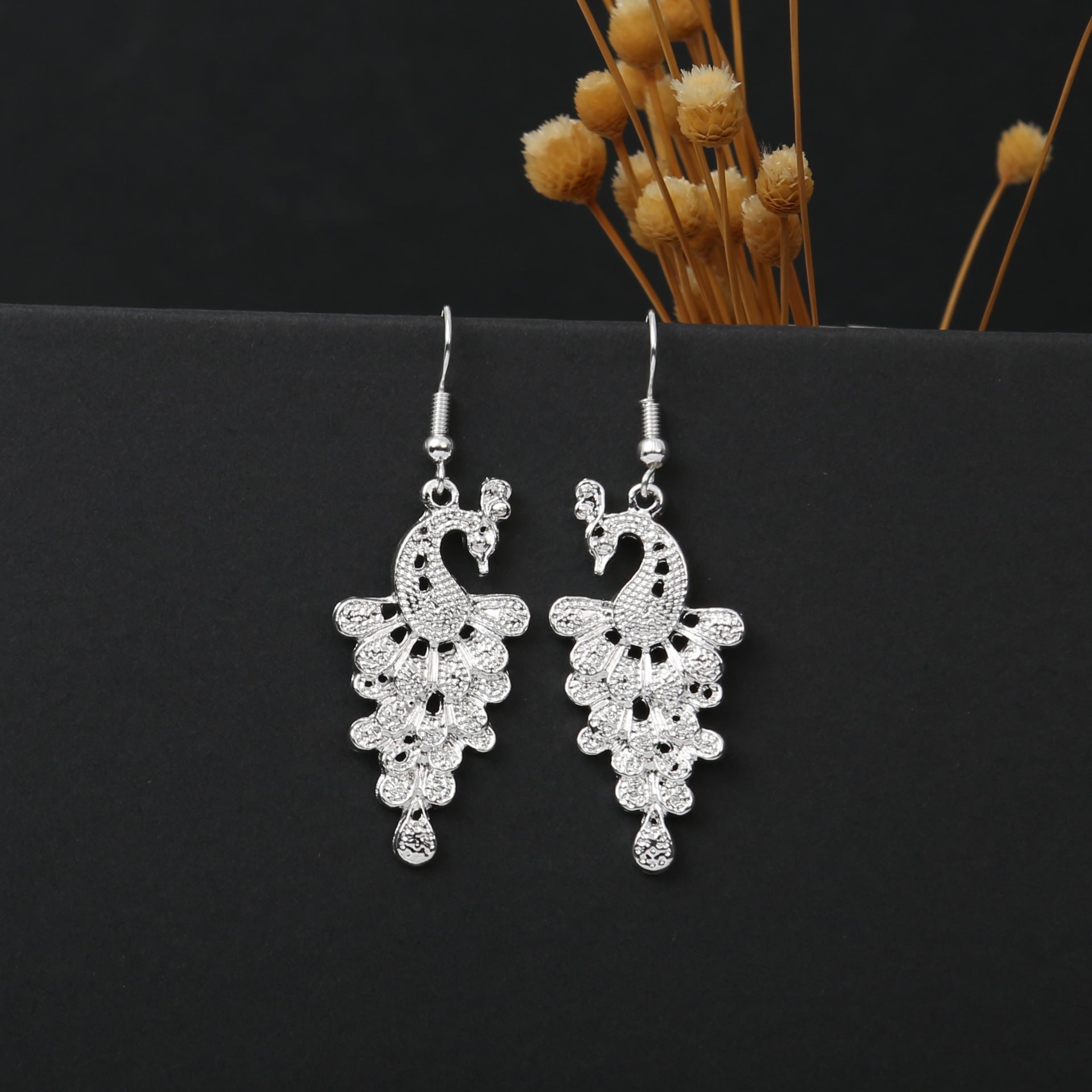 Moonlit Blessing Loop-E7469 Miao-inspired earrings with Chinese-inspired cultural detail